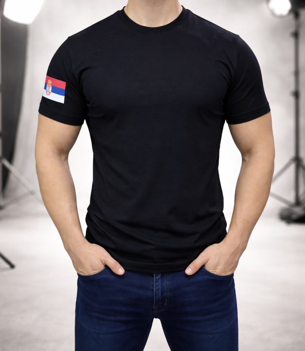 Majica - Zastava Srbije - Crna