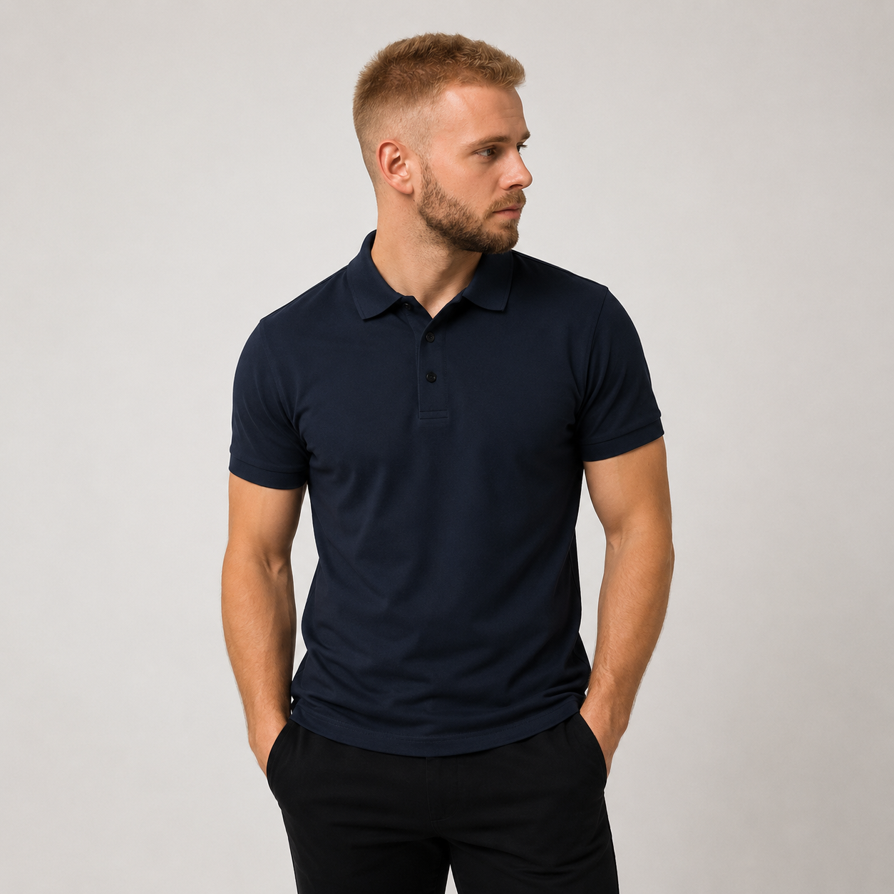 Urban polo muški set - teget i maslinasta