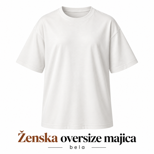 Ženska oversize majica BELA