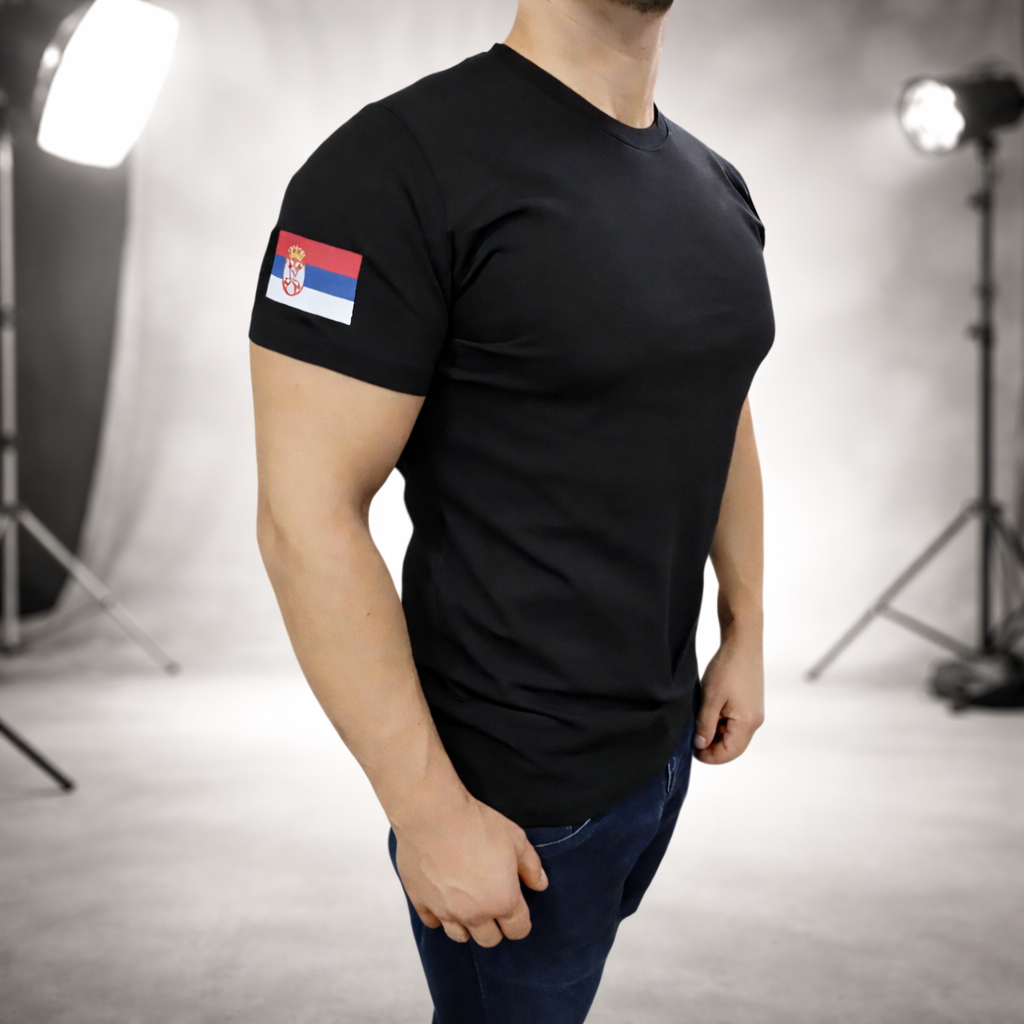 Majica - Zastava Srbije - Crna