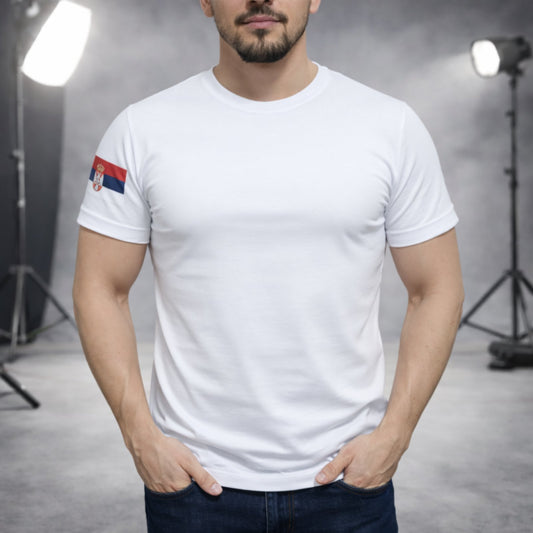 Majica - Zastava Srbije - Bela