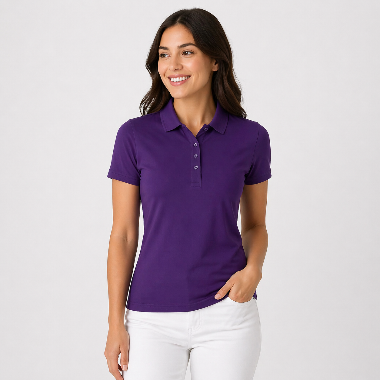 Urban polo ženska majica - ljubičasta