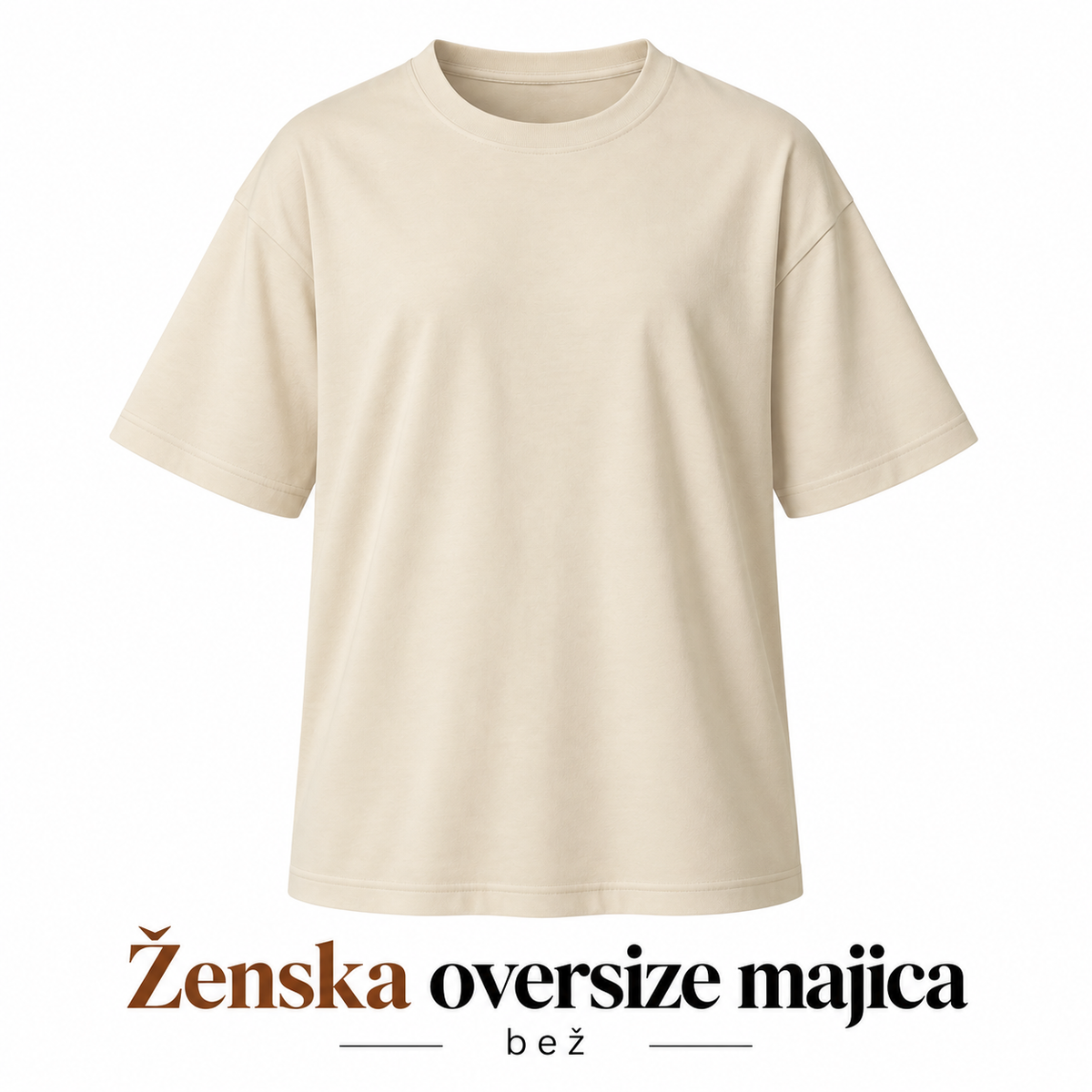 Ženska oversize majica BEŽ