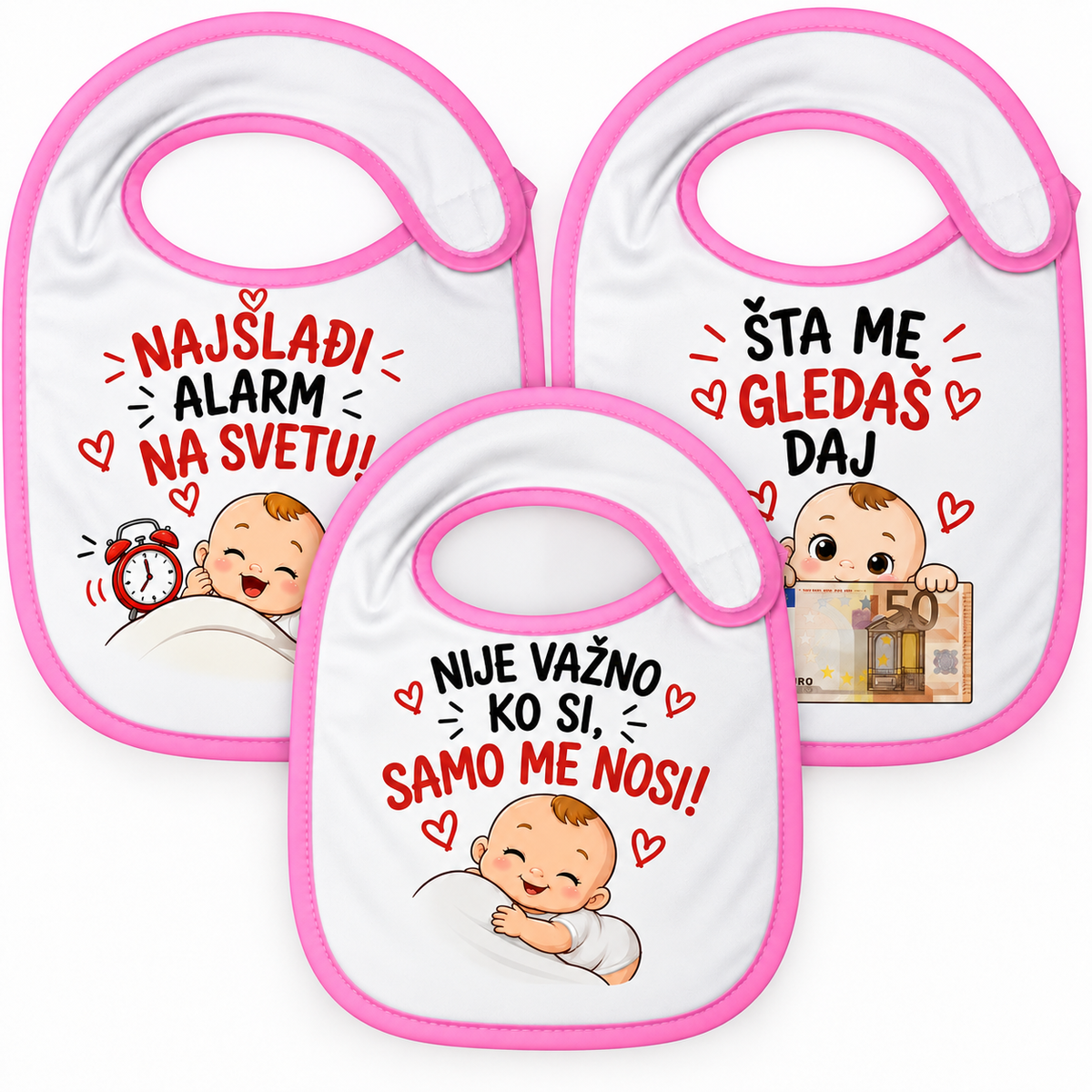 Set od 3 šaljive portikle za bebe