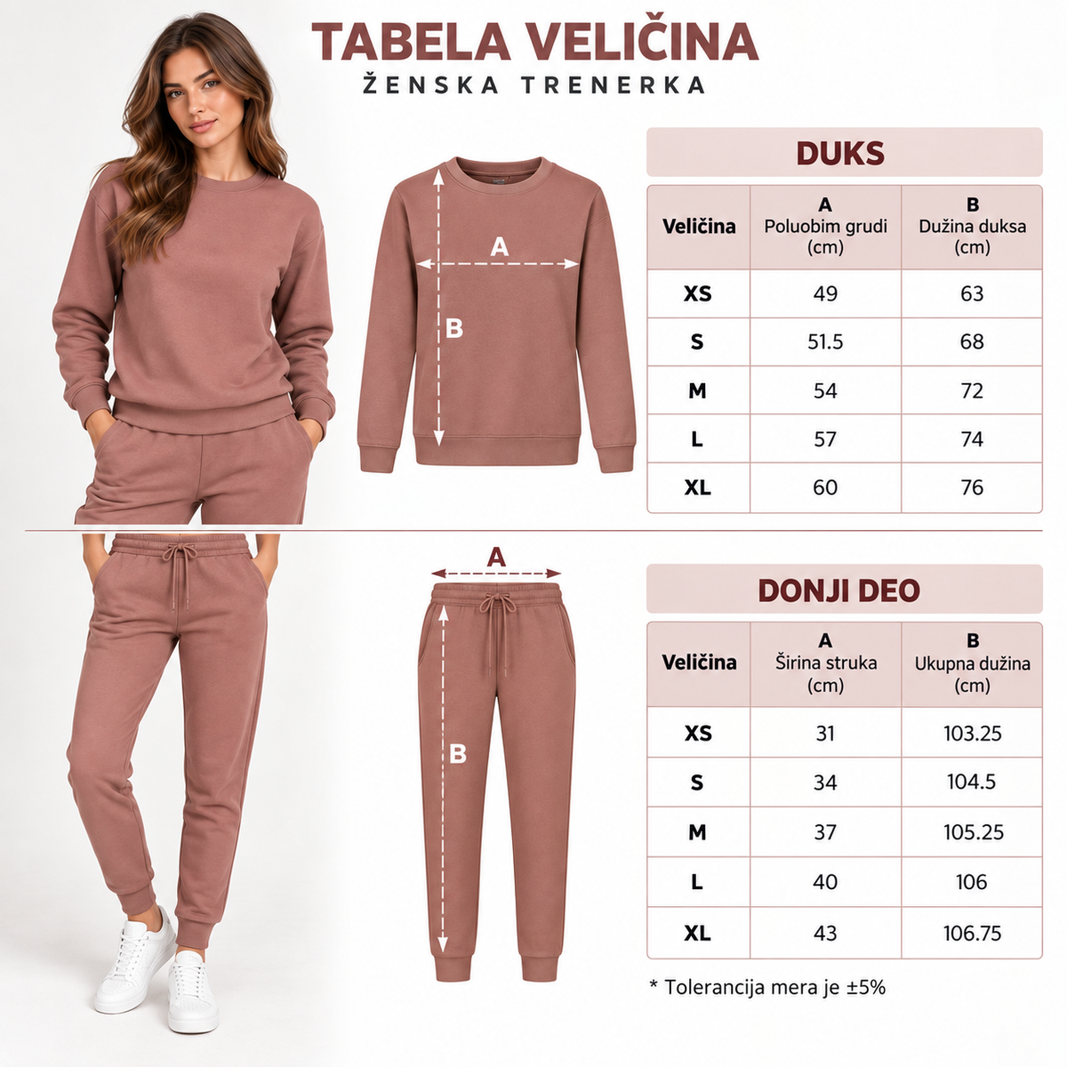 Mokka ženski set trenerka