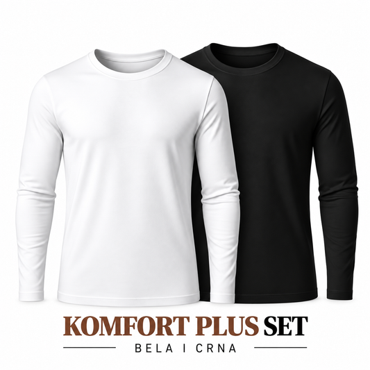 Komfort plus set- Crna i Bela bluza