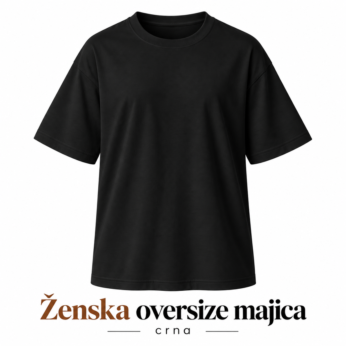 Ženska oversize majica CRNA