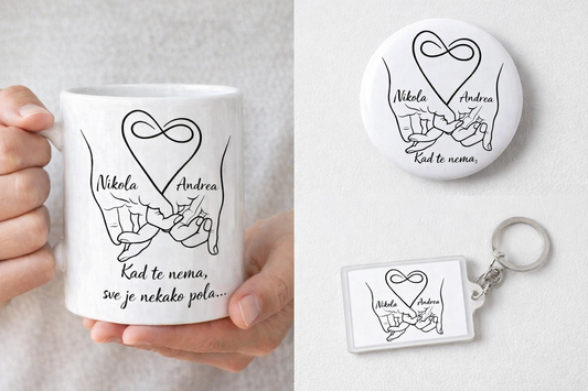 Set - Šolja + Bedz + Privezak