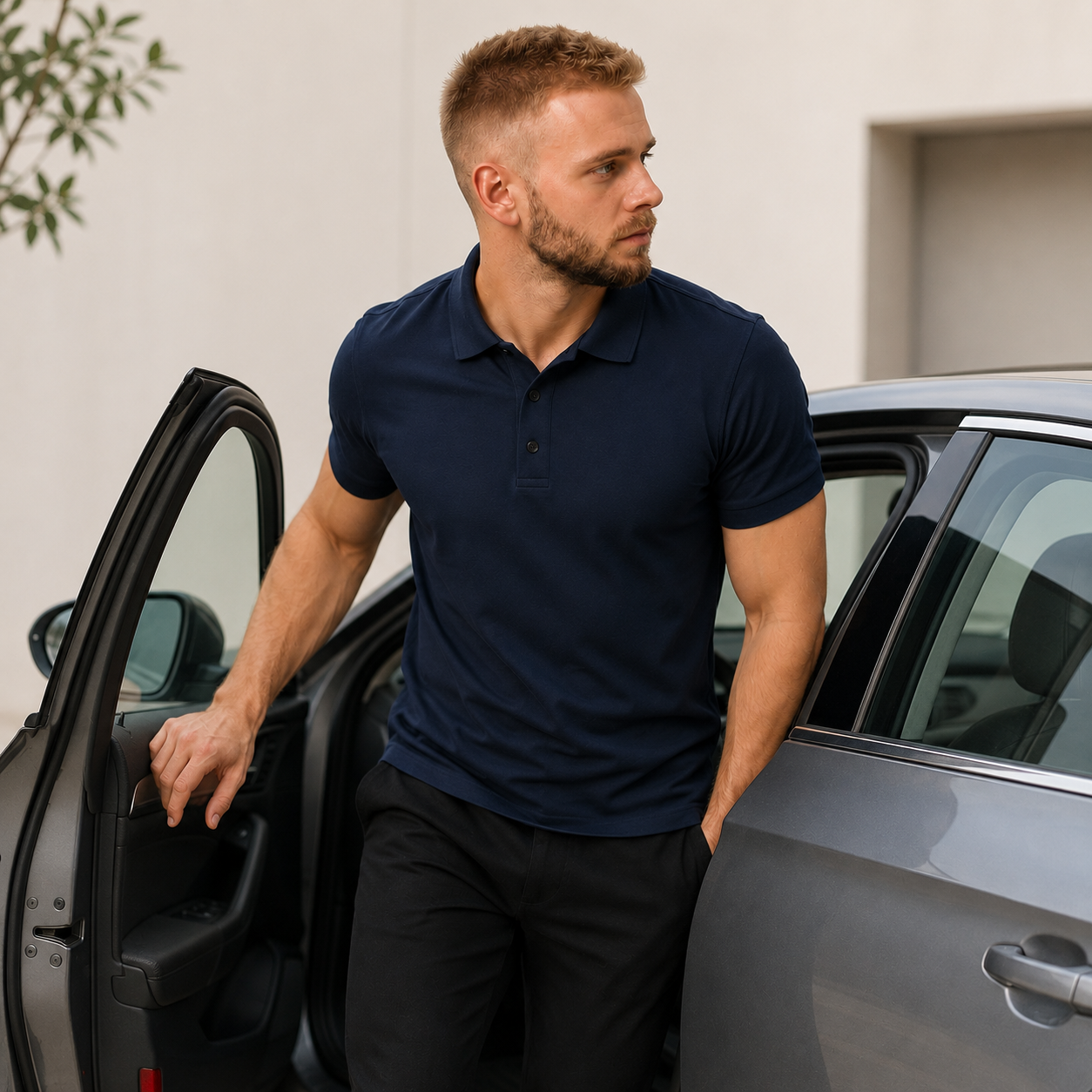 Urban polo muška majica - teget